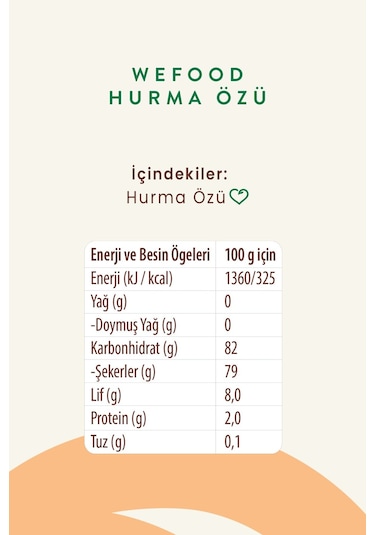 Wefood Hurma Özü 640 gr