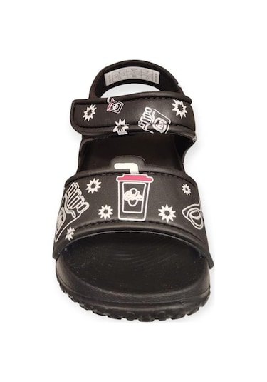 Pepino Py25-1980 Hafif Cırtlı Patik Çocuk Sandalet Siyah