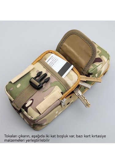 Çocuk Çok Katmanlı Kamuflaj Fermuarlı Kalem Çantası Jmfr9v Sarı