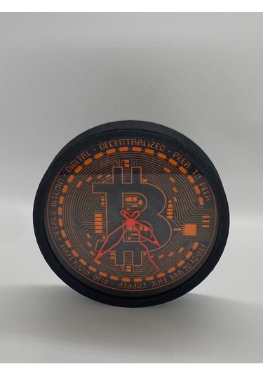 Bitcoin Temalı, Siyah Kasa, Şık Duvar Saati Siyah