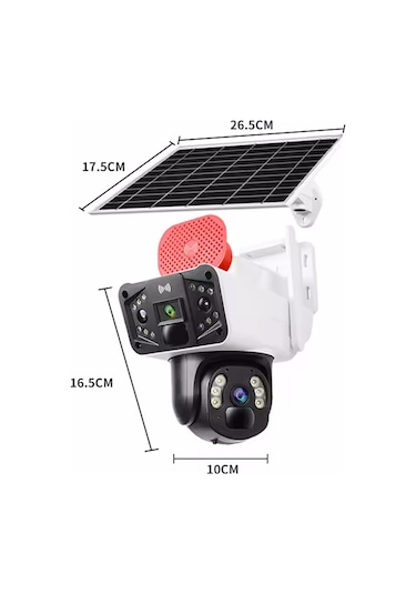 O-kam Solar3915 4g Güneş Enerjili Dual Lens 360 Görüş 128gb -siy