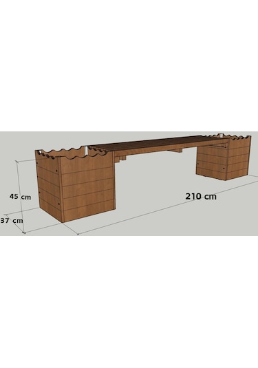 “Mandu” Ahşap Bank Saksı