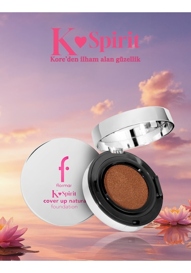 Flormar K-Spirit Cover Up Yüksek Kapatıcı & Uzun Süre Kalıcı Doğal Bitişli Fondöten 008 Espresso