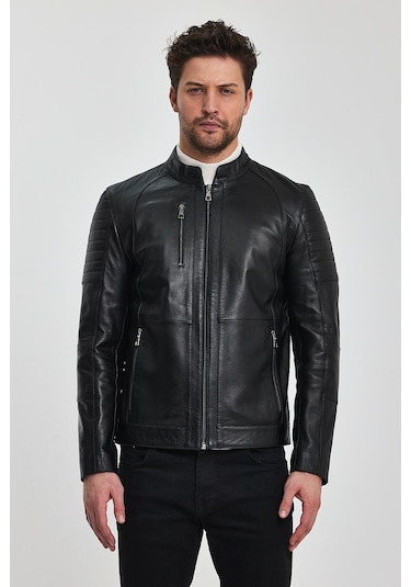 Frank Siyah Deri Mont 001