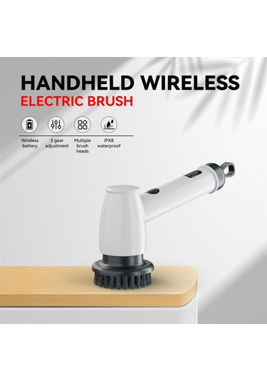 Yaozixa Yeni Elektrikli Temizleme Fırçası Çok İşlevli El Tipi Çelik Yün Elektrikli Bulaşık Yıkama Fırçası Ocak Zemin Temizleme