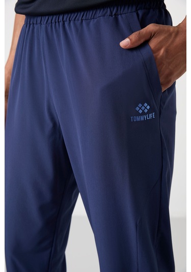 Tommy Life İndigo Polyester İnce Yumuşak Comfort Fit Erkek Eşofman Alt - 82119 İndigo