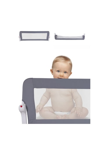 150cm. Gri , Katlanabilir, Yatak Bariyeri 150 Cm. Bariyer