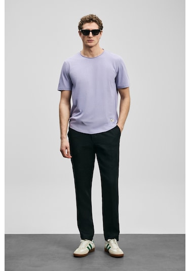 Lufian Junya Erkek Basic Tişört Lila Lila 111020312100870