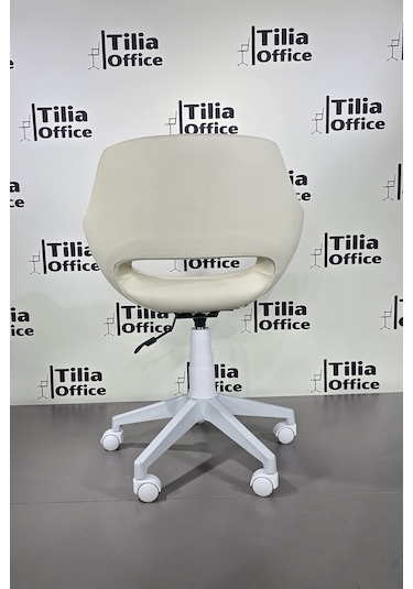 Monaco Çalışma Kesim Çocuk Koltuğu Beyaz Ayak Krem