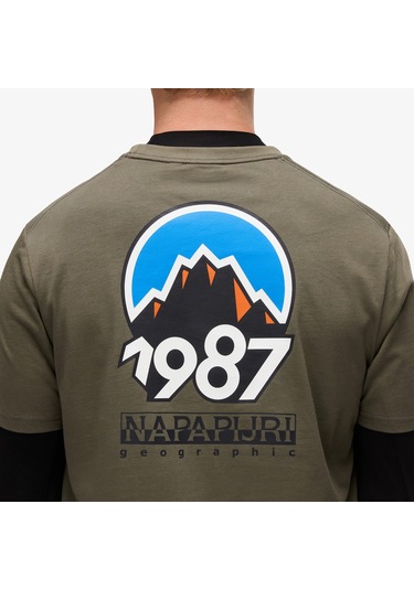 Napapijri S-montepiana Erkek Yeşil T-shirt Np0a88svg0a1 Yeşil