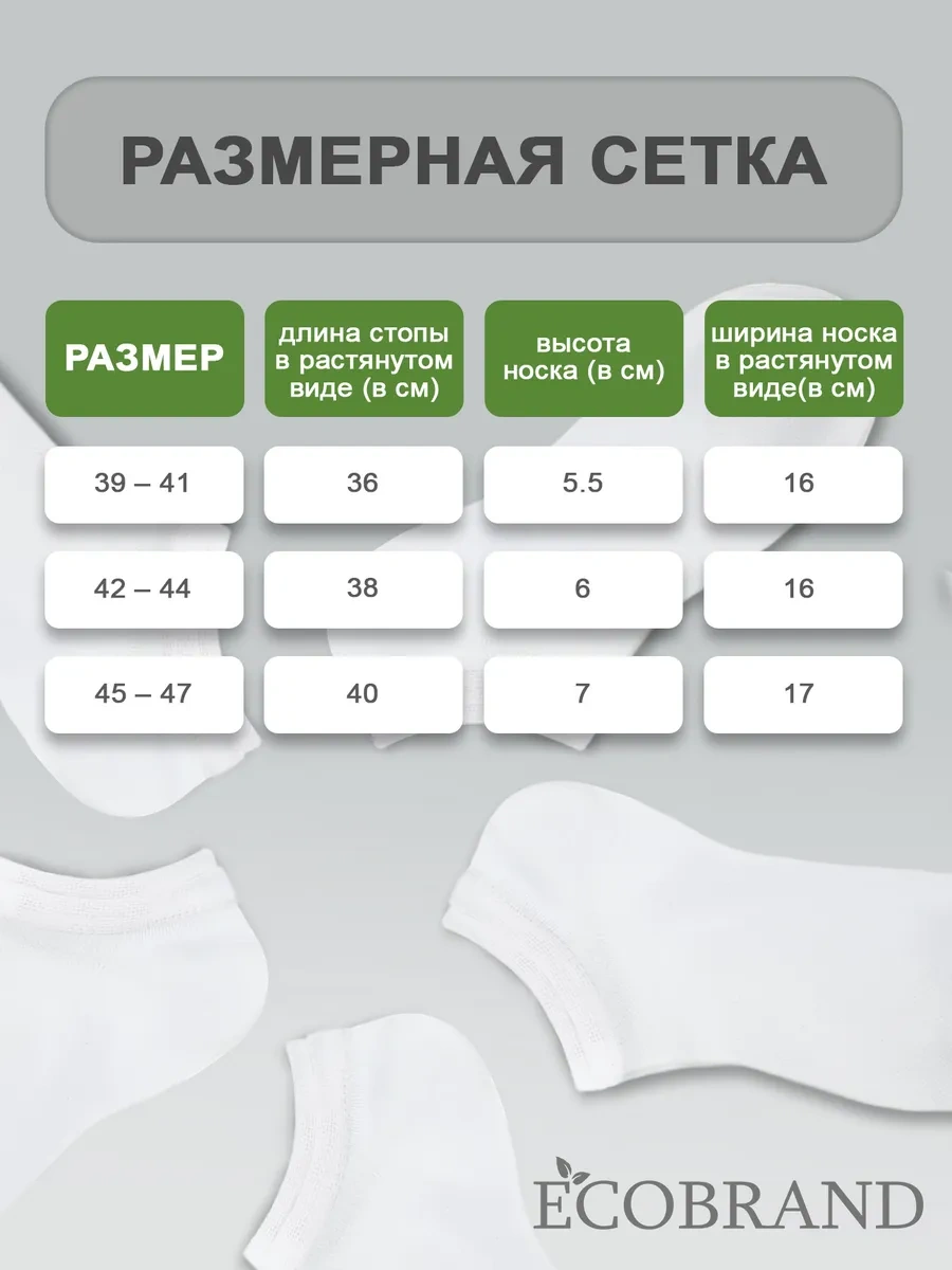 Ecobrand Kısa Çorap Seti, Yazlık, Pamuk 5 Çift 75435448 Beyaz