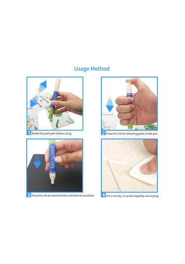 Xindoker Bıgthumb Seramik Derz Dolgu Kalemi - Küf, Su Ve Leke Önleyici, Toksik Olmayan, Çevre Dostu, Beyaz Gümüş