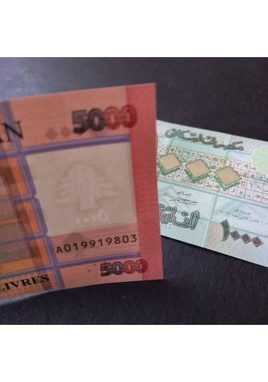 Lübnan 1000 - 5000 Livres Takım Çil Eski Yabancı Kağıt Para