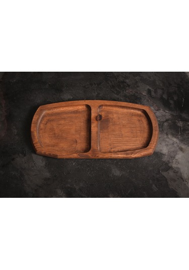 Sammwood 2 Bölmeli Ahşap Çerezlik & Şekerlik