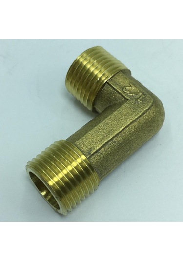 Suntek 1 Adet Çift Erkek Dişli Dirsek Pirinç Dn15xdn15 Uzatma