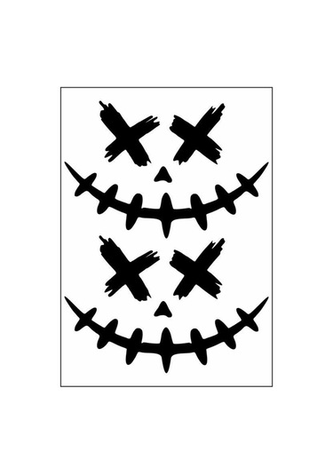 A4 Sticker 113 Tek Paket Çoklu Sticker Joker Siyah