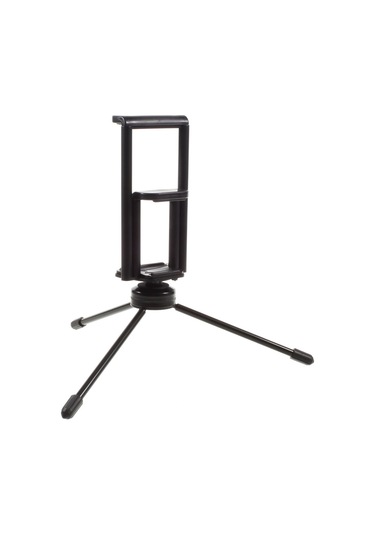 Butu Çok Fonksiyonlu Mini Metal Tripod + İphone İpad Samsung Akıllı Telefon Tabletleri İçin Çift Kelepçe