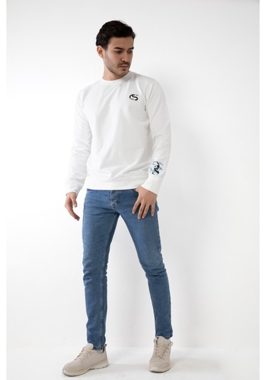 Cozyness Sweatshirt Kapşonsuz Beyaz