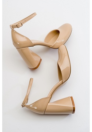 Luvishoes Oslo Bej Rugan Kadın Topuklu Ayakkabı Bej Rugan