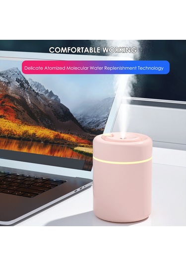 Neevoyu 180ml Mini Oto Nemlendirici, 2.5w Usb Beslemeli, Çift Sprey Modu, Gece Lambası Ve Otomatik Kapanma Özelliği - Beyaz