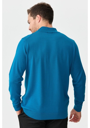 Erkek Basic Yarım Balıkçı İnce Triko Kazak A.petrol A.petrol