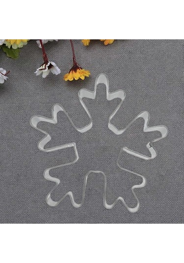 Paslanmaz Çelik Kek Kurabiye Noel Karları Şekilli Kalıp Çok Renkli