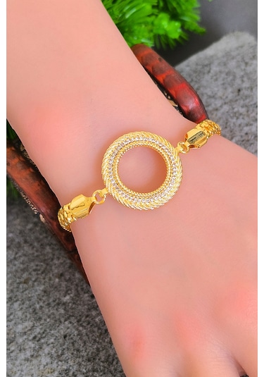 Çeyrek Altın Takılan Bileklik Kadın Çeyrek İçin Bileklik Bt059 Sarı