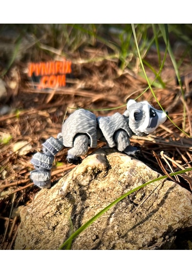 Rakun Oyuncak 3d Hareketli Yeni Nesil Organik Vip Model Orta Boy