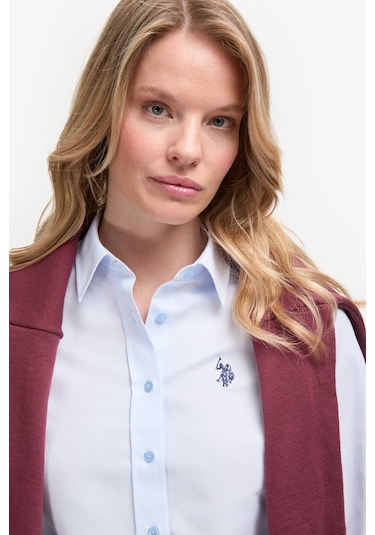 U.S. Polo Assn. U.s. Polo Assn. Kadın Açık Mavi Gömlek Basic 50324791-vr003 Acık Mavı