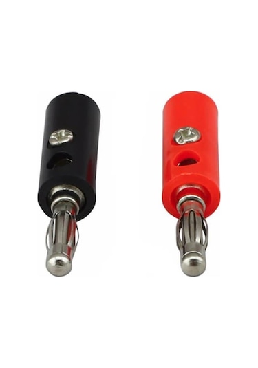 Banana Erkek Konnektör Jack Fiş Muz Konnektör 4 MM - 5 Çift 10 Adet