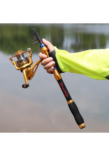 1.8-3.6m İplik Olta Teleskopik Karbon Olta Kamışı Taşınabilir Tekne Sazan Oltalar 2.4 M