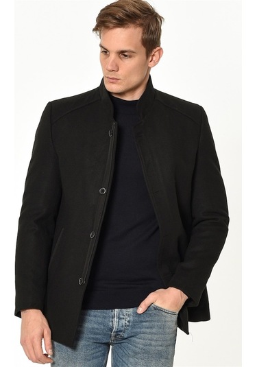 Plt8327 Dewberry Erkek Palto-Siyah