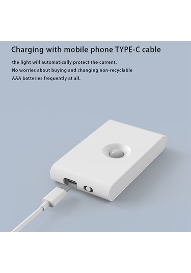 Kangvka Led Akıllı Gece Lambası, İnsan Algılama Sensörlü, Type-c Şarjlı, Kablosuz Manyetik Tutuş, Dairesel Lens - 1 Adet Çok Renkli