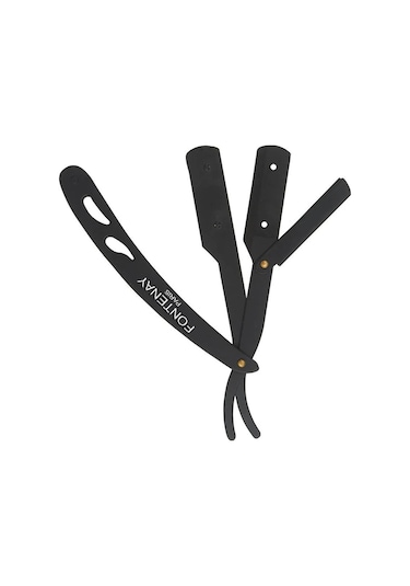 Fontenay Kapaklı Jilet Takılabilir Çelik Sakal Usturası Mat Siyah