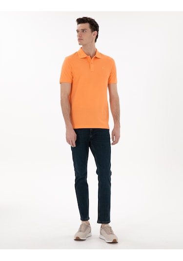 Pierre Cardin Erkek Mercan Tişört Basic 50302561-vr186 MERCAN