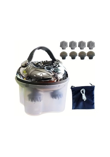 Fochsia Elektrikli Asılı İp Saç Kafa Derisi Masaj Aleti 5 İn 1 Yoğurma 96 Masaj Noktası Elde Taşınabilir Baş Kaşıyıcı Masaj Aleti Derin Saç Temizliği İçin Su Geçirmez Erkekler Babalar İçin Hediye White Silvery Altın