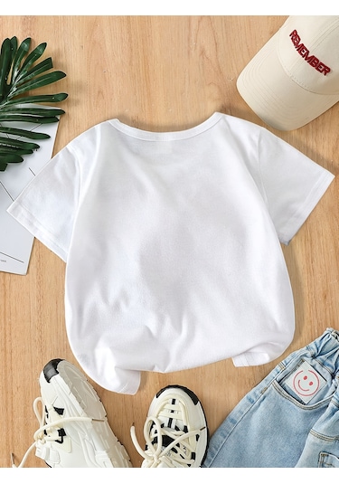 Uyguntarz Unisex Eteinal Light Baskılı Pamuklutshirt Beyaz