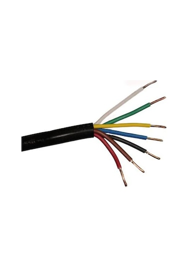 Kastro 7 Uçlu Toprak Altı Sulama Sinyal Kablosu 0,8mm 7 Renk 10 Metre