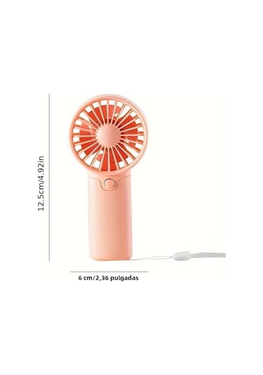 Taşınabilir El Tipi Vantilatör, Hafif, Pil İle Çalışır, Masa İçin Pembe,