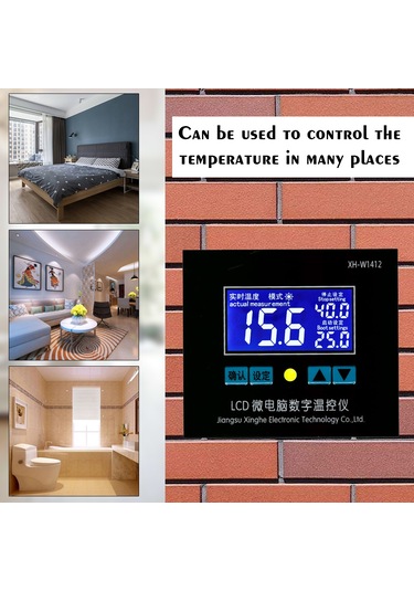 Xiyyadms 12v Mikroişlemci Dijital Termostat - 0.1 C Hassasiyetli Sıcaklık Kontrol Cihazı - Ekranlı Ve Kolay Kurulum