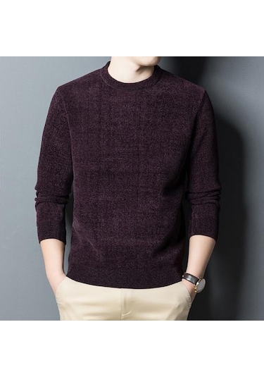 Siyah Boyun Uzun Kollu Kış Sonbahar İlkbahar Kalın Örme Tişörtü Rahat Kazak Erkekler Siyah