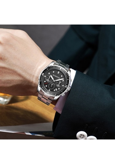 Sones Skmeı 1581 Yaratıcı Moda Erkek Saati Basit Günlük Açık Hava Spor Su Geçirmez İki Pimli Kuvars Saat Gümüş Siyah