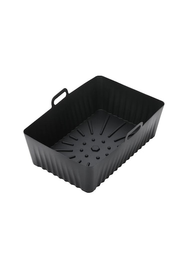 Siyah Hava Fritözleri Tava Uygun İyi Tokluk Yeniden Kullanılabilir Hava Kızartma Pot Astar Silikon Tepsi Ev Kaynağı L Siyah