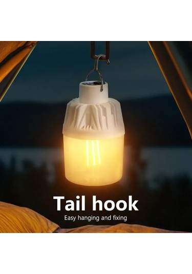 Mufunye 1 Taşınabilir Kamp Feneri - C Tipi Şarj Edilebilir - Beyaz Çok Renkli