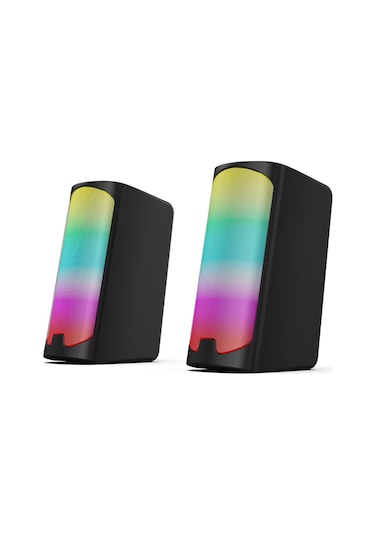 Polosmart Pgs403 Kablolu Rainbow Led Aydınlatmalı Gaming Hoparlör Speaker Siyah
