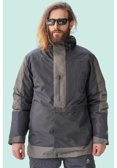 Kışlık Su Geçirmez 3ü 1 Arada Erkek Mont 531 3in1 Fiyort Yukon Siyah-haki