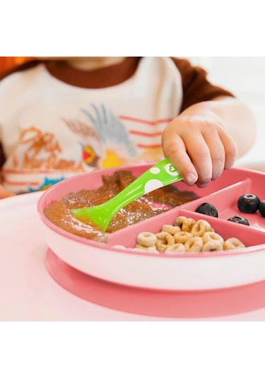 Munchkin Sabit Vakumlu Beslenme Tabağı 6+ Ay Pembe