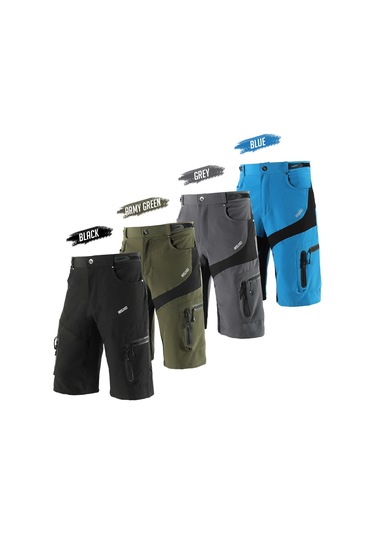 Arsuxeo Erkekler Bisiklet Şort Çabuk Kuruyan Nefes Açık Spor L Siyah