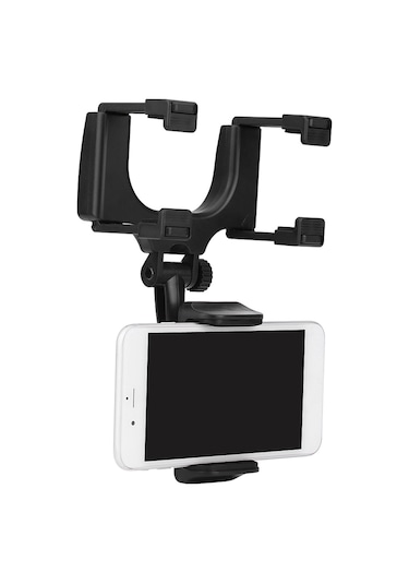 Xindoker Araç Geribakış Aynası Telefon Tutucu: 360 Döner, 5-9cm Cihaz Uyumlu, Silikon Sağlama Ve Kırılmaz Plastik Malzeme İle Kolay Kurulum Diğer