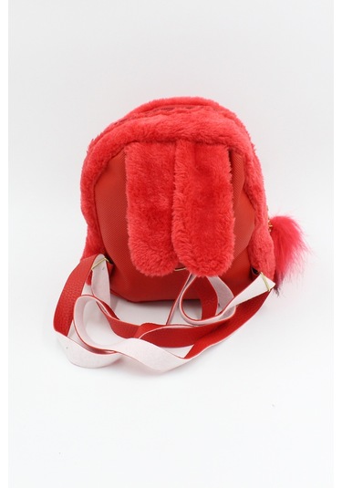 Chantaky 039 3000  Peluş Tavşan Çocuk Sırt Çantası Kırmızı
